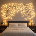 2Pcs Enchanted Willow Vine Lights with Remote, 18 Branches 144 LEDs Lighted Willow Swag for Wall Decor, Indoor Artificial Plug in Fairy Lights for Bedroom, Living Room, Wedding, Party