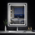 24"x 36" LED Bathroom Mirror with Lights, Backlit & Front Lit, Dimmable, 3 Colors Led Mirror, Memory Function, Anti-Fog, Led Vanity Mirror for Wall, Shatterproof Tempered Glass, ETL Listed