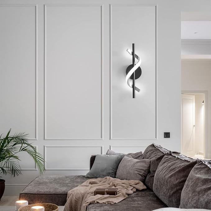 Modern Wall Sconces, 9W Wall Lighting Fixture Lamps LED Aluminum Wall Lamps for Bedroom Living Room Hallway Hotel Indoor (Cold White)