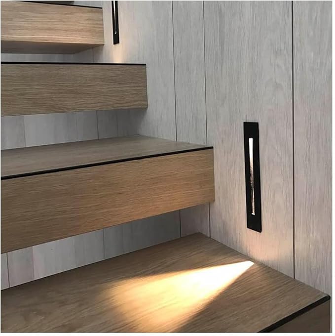 5Pcs Motion Sensor Stair Lights Embedded LED Step Lights, 3W AC85-265V Waterproof Recessed Light Fixtures for House/Wall Cavity/Hallway/Stair/Corner/Decks 3000K Sand Gray