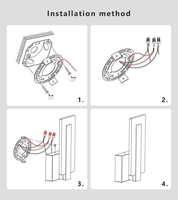 Hardwire Modern Wall Sconces with 7W Acrylic LED Wall Light Brightness Suitable forBedroom, Bathroom, Living Room, Porch, Staircase, Cafe, Hotel (Warm White 3000K 1 Pack)