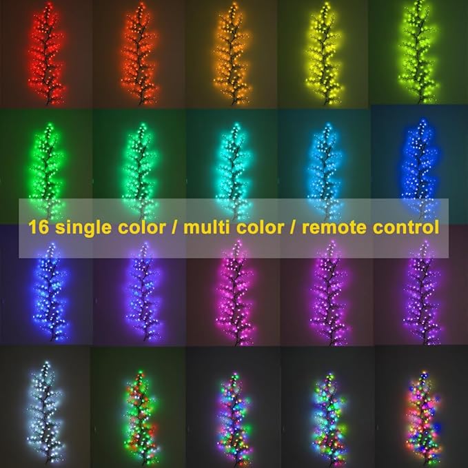 Christmas Enchanted Vines for Home Decor, Color Changing Swags Decorations Room Decor, 144 LED Willow Vine Lights Artificial Plants Tree Lights for Walls Bedroom Living Room Decor Aesthetic