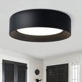 11.8 Inch Modern Dimmable LED Round Matte Black Flush Mount Ceiling Light,5CCT Adjustable 3000K-6000K,Close to Ceiling Lighting Fixture for Hallway,Entryway,Laundry Room,Kitchen,Bedroom