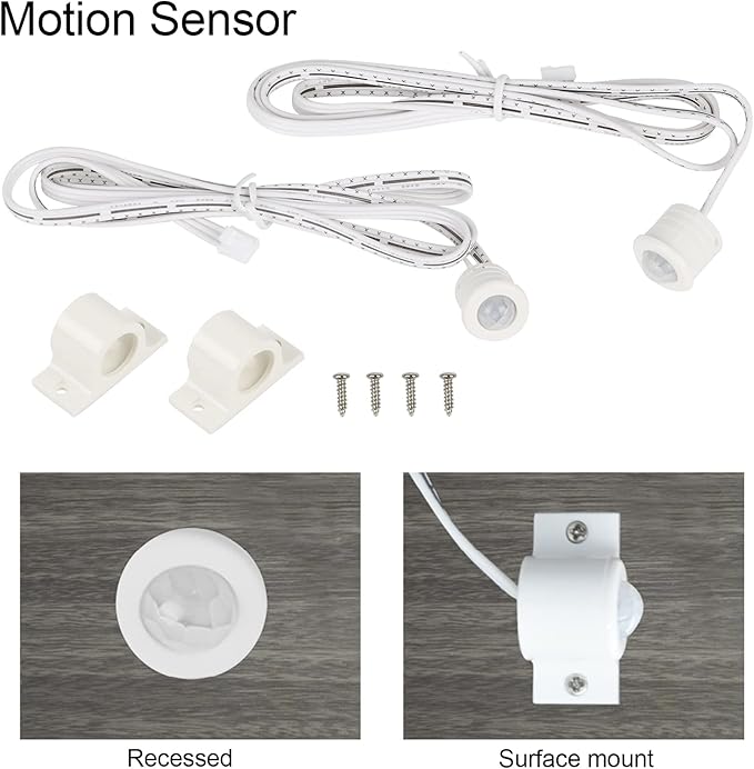 Indoor Stair Light Motion Sensor Wired Stairway Lighting with COB LED Stair Strip Lighting for Each Step Light up One at a time Under Step Cascading Staircase Running Light for New Construction