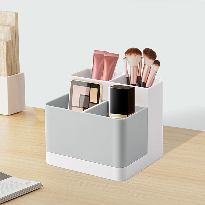 Poeland Desktop Storage Organizer, Pen and Pencil Cases Boxes, Pen or Pencil Holder Box Container for Desk, Office Supplies, Vanity Table