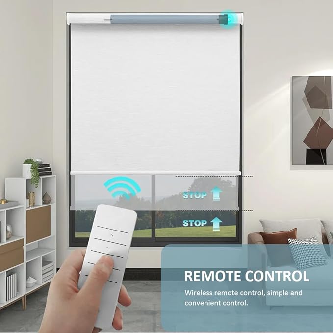 Matter Over WiFi Smart Roller Shade Motor, Wired Electric Blind Motor, 10N.m etrofit Kit, Compatible with Apple HomeKit, Alexa, Google Home and SmartThings (Φ40mm (1.57") Groove Tube)