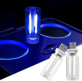 2 PCS Car USB Night Light Bulb, Touch Dimmable Car Interior Ambient Lights, Portable Mini USB Retro Glass Bottle Lamp Decorations for Vehicle, Bedroom, Hallway, Camping (Blue)