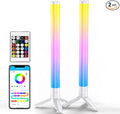 TJOY 360° Smart Light Bars, LED Game Desk Lights, TV Monitor Backlight with Music Sync, RGB Light Bar with Remote Control, Ambient Lighting for PC, Table, Gaming Room(White,Plastic Material)