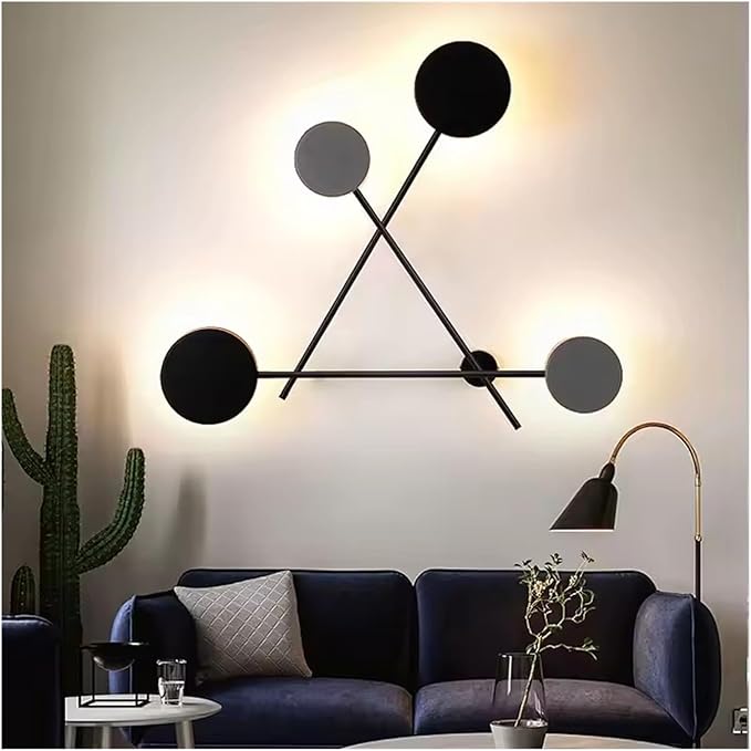 LED Wall Lamp Living Room Decoration Minimal Lamp Interior Wall Light Fixture Bedroom Wall Decoration Indoor Lighting for Home,Natural Style