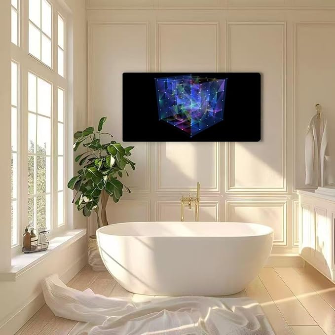 Wibinuki Wall Art Wall Decor Wall Paintings Abstract D cube quantum computing. Multi core box. D algoritm for Living Room Bedroom Bathroom Home Decor Can Be Hung Directly 20"x 40"
