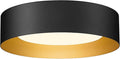 AUTELO Flush Mount Ceiling Light, 14" Frosted Glass Shade Close to Ceiling Light Fixture in Black Finish E26 Socket for Living Room Hallway Bedroom C3336XS BK