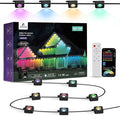 APPECK Permanent Outdoor Lights 400ft with 288 LED Lights, 144W Smart RGBW Eaves Lights,DC 36V, 40LM, IP67 Waterproof String Lights for Christams, Party Decor, Compatible with Alexa, Black