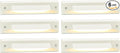 GKOLED 6-Pack Low Voltage 12V AC/DC LED Linear Step Lights, 2W Landscape Lighting, Outdoor Waterproof Accent Lighting Fixtures, Die-cast Aluminum with Classic White Powder Coated Finish