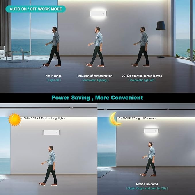 LED Hardwired Motion Sensor Light Indoor Wall Sconce, Motion Sensor Wall Light Indoor Sconce Wall Aluminum Modern Wall Sconce for Living Room Hallway Stair 12W Warm White(Not Battery Operated)