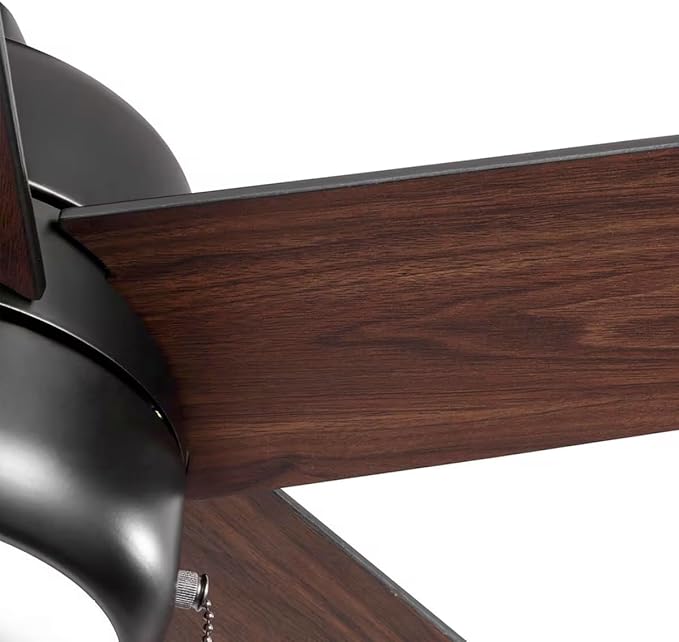 LYTIO Mena 44 in. LED Indoor/Outdoor Matte Black Ceiling Fan with Light Kit and Reversible Blades Included
