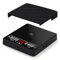 Espresso Mini Coffee Scale with Timer & Flow Rate Indicator - 2kg/0.1g Precision Digital Scale with Waterproof Silicone Mat for Pour Over, Coffee Bean Weight, Kitchen, Black