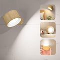 LED Wall Sconce, Wall Mounted Lamp with Rechargeable Battery Operated USB Port 3 Color Temperature & 3 Brightness Level 360°Rotate Magnetic Ball, Cordless Light for Reading Bedside-Wood