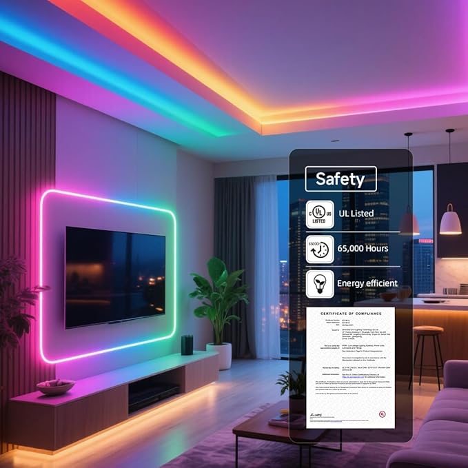BTF-LIGHTING WS2815 (Upgraded WS2812B) LED Strip Light,UL Listed,3.2FT 144 LED/Pixels,Flexible Chasing RGB,Dual Signal Individually Addressable,5050SMD,DC12V IP67(No Adapter or Controller)
