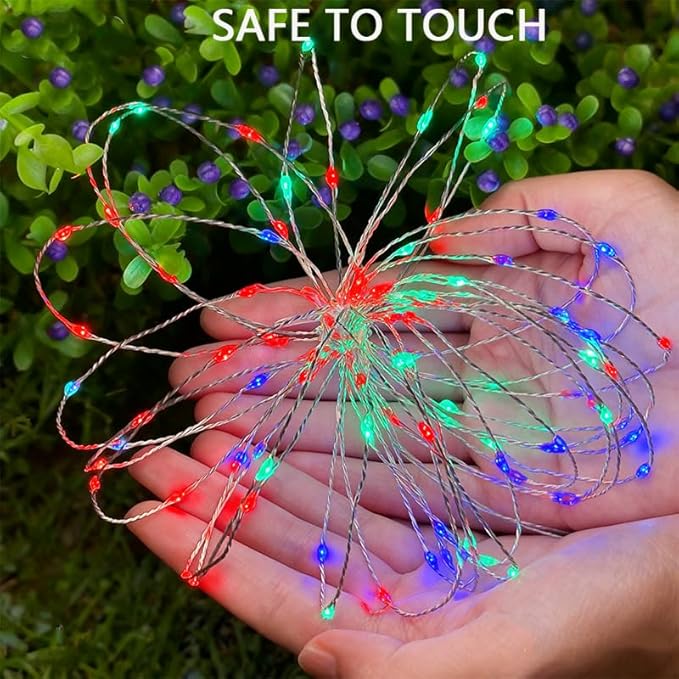 USB Fairy Lights Plug in, 33 Feet 100 LED Twinkle String Lights with Remote and Timer, Waterproof 8 Modes for Bedroom Indoor Wreath DIY Party Wedding Christmas Holiday Decoration(2 Pack Multicolor)