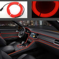 El Wire Neon Light, Car Interior LED Lights for Xmas Halloween Christmas Car Interior Decoration(3m/9ft,Red)