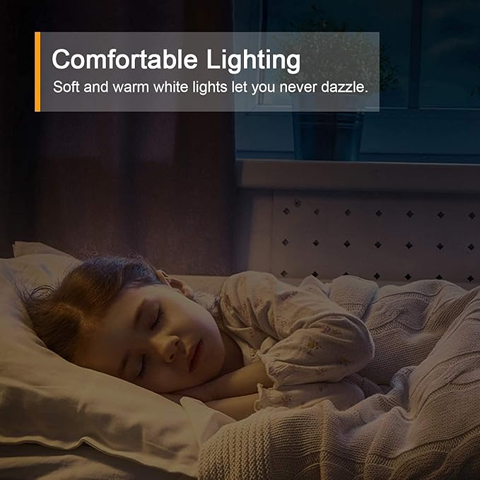 Lyridz Plug-in Night Light with Motion Sensor, 1-120 LM Stepless Adjustable Brightness LED Nightlights for Bathroom, Bedroom, Hallway, Stairs, Garage, Toilet, 4 Pack