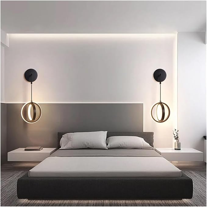 Modern Minimalist LED Wall Lamp Home Indoor Decor Wall Sconce for Living Room Bedroom Bedside Lustres Backgroud Light Decoration,Natural Style