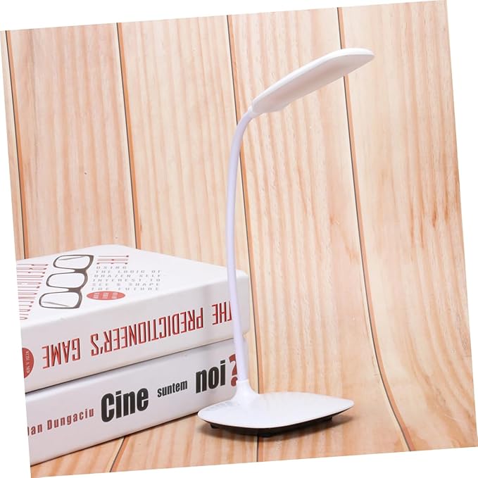 Tofficu Adjustable LED Desk Lamp with Touch Control Eye Protection Brightness Levels Flexible Neck Portable Folding Design for Reading Studying and Working White