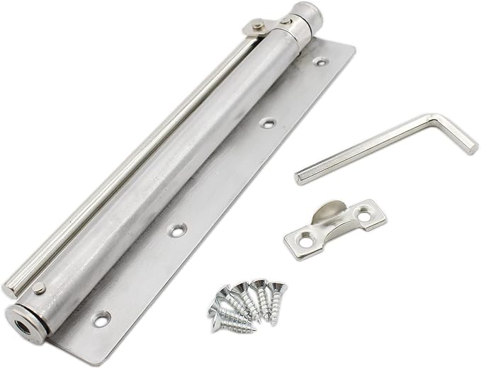 Heavy Duty Automatic Screen Door Closer - Safety Spring for Storm Door, Steel With Adjustable Closing Speed, Smooth and Quiet for Hinge Door