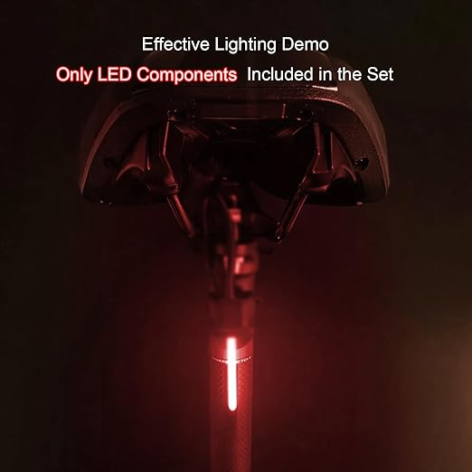 DIY kit Streaming Lights 3v Waterproof led Beads Breathing Light Auto Meteor Light Festival Decoration Lights (Red Light 2 pcs.)