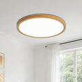 LED Flush Mount Ceiling Light: 12 inch 1Pack Super Slim Dimmable & 5CCT (2700-6500K) Kitchen Lighting Fixtures Ceiling - 24W Wooden Low Profile Ceiling Lamp for Bedroom Garage Hallway