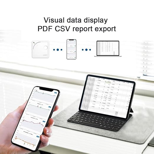 UbiBot WS1 WiFi Temperature & Humidity Sensor with Ambient Light Monitoring – Industrial-Grade Data Logger, 2.4GHz Wireless, 24/7 Alerts, External Probe Support, Free iOS/Android App, IFTTT Compatible