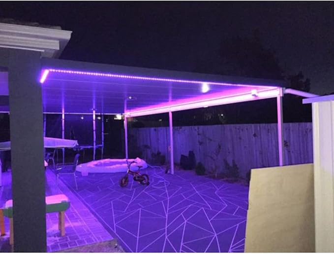 Continuous 55FT/Roll 12V 60LEDs/M RGB SMD 5050 LED Strip Light Flexible Waterproof IP65 Indoor/Outdoor with RF Remote & Controller and Power Supply