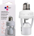 Motion Sensor Light Socket,PIR Motion Detector Screw Bulb Adapter,Auto E26/E27 on/Off Night Light Control,Garage, Laundry Room, Storage Room Lighting Fixture