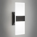 Modern LED Wall Sconce, 5CCT Dimmable Black Wall Lights, 12W 800LM 2700K-5000K Adjustable, Hardwired Indoor Up and Down Acrylic Wall Light Lighting for Living Room Bedroom Hallway, ETL