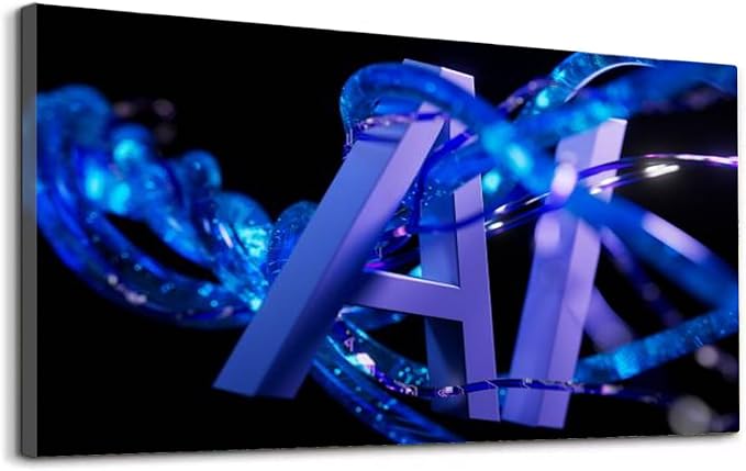 Wibinuki Wall Art Wall Decor Wall Paintings Artificial Intelligence Machine Learning Large Language Model for Living Room Bedroom Bathroom Home Decor Can Be Hung Directly 20"x 40"