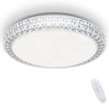 OOWOLF LED Ceiling Light, 40W 15.4 Inch Dimmable Ceiling Light Brightness Adjustable LED Fixture Lamp Modern Ceiling Lamp Close to Ceiling Lights for Bedroom Kitchen Living Room Lighting, 3000-6000K