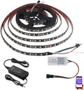 ALITOVE WS2811 Dream Color RGB LED Strip Lights Bluetooth App Control, 16.4ft 300 LEDs Addressable LED Light Strip with Bluetooth Controller and 12V Power Supply kit,120 Color Modes