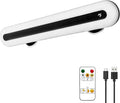 15" Vanity Lights for Mirror, Rechargeable Battery Operated Mirror Lights with Remote Control, 3 Temp&Adjustable Brightness Makeup Light, Cordless Lighting for Vanity Desk (Black-1Pack)