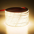 Aclorol Led Strip Lights Outdoor Waterproof 16.4FT Warm White 3000K AC 110V-130V Connectable LED Rope Light Strip Plug in for Bedroom Outside Garden Patio Indoor Outdoor Backyards Decor 120LEDs/M 5M
