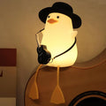 Duck Night Light, Squishy Duck Lamp, Silicone Bedside Light Up Funny Duck with Dimmer & Rechargeable. Birthday Gifts for Friends Women(Guitar Duck)