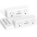 Remote Control Outlet with 2 Independent Control Sockets, Wireless Remote Light Switch Set, Remote Outlet Plug Up to 100 FT Range, FCC Certified, 15A/1875W, White (2 Outlets + 1 Remote)