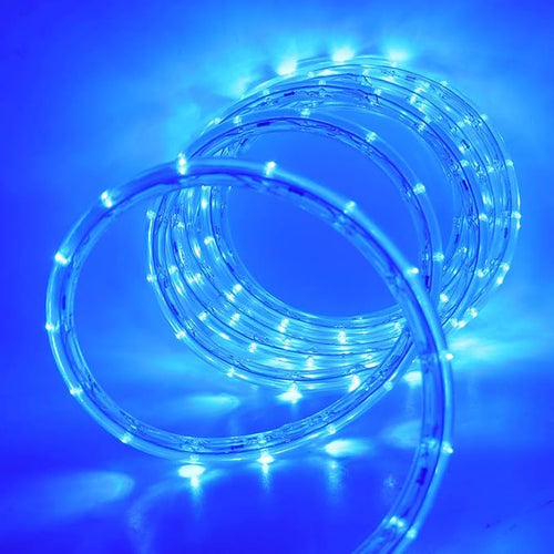 1/2" Rope Lights, 164ft 2-Wire Waterproof LED Rope Light Kit, 110V-120V PVC 30 LED/M Tube Lights Strip for Background, Outdoor, Christmas, Home Decoration(Blue)