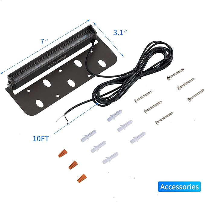 12-Packs 3W 7inch LED Hardscape Paver Lighting,12V AC/DC Low Voltage Retaining Wall Lights,Landscape Lighting,5000K Daylight White Outdoor Step Lights,50,000 Hours Lifespan