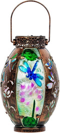 VEWOGARDEN Dragonfly Solar Lanterns Outdoor Waterproof Hanging Solar Lantern Decorative Outdoor LED Lantern Lights for Patio Yard Table Garden Decor