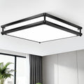 13 Inch 36W Flush Mount LED Ceiling Light Fixtures (450W Equiv), 3200LM Black Square Dimmable Ceiling Light, 2700K/3000K/4000K/5000K/6500K Adjustable Modern LED Lights for Bedroom Kitchen Bathroom