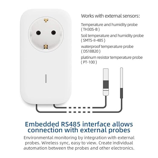 UBiBot Smart Plug WiFi Remote Control Outlet Alexa & IFTTT, Energy Monitoring and Timer Function, No HUB Required, Delayed Switch Supports External Temperature Probe (SP1 WiFi & SIM)