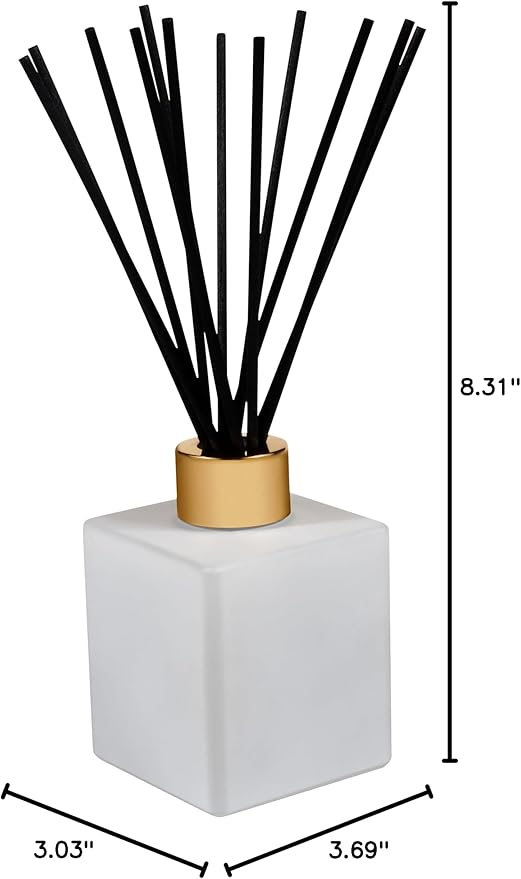Trapp - No. 10 Lemongrass Verbena - Reed Diffuser Kit - Includes Set of Reeds, Scented Diffuser Oil (4 oz.), Vase - Lasting Scent Notes of Asian Lemongrass, Brazilian Verbena, and Indonesian Vanilla