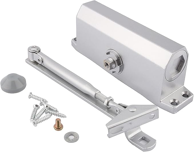 TOPINCN Adjustable Automatic Door Closer, Heavy Duty Door Closer Hydraulic Buffer Spring Closer for Home Positioning