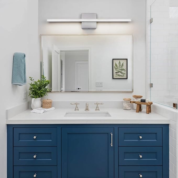 LED Modern Bathroom Light Fixtures 18W Brushed Nickel Vanity Lights Bar 5CCT Dimmable ixture Over Mirror Vanity Light for Bathroom Lighting 23.6 inch