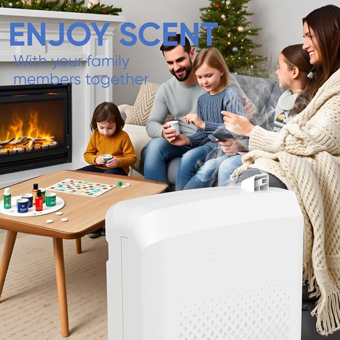Scent Machine Bluetooth App for 5,500 Sq.ft Larger Rooms & HVAC System, Waterlss Cold-Air Scent Diffuser for Home, Hotels, Oil Diffuser with Lasting-Long Scent